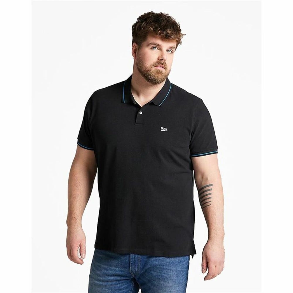 Kurzarm Poloshirt Lee Schwarz