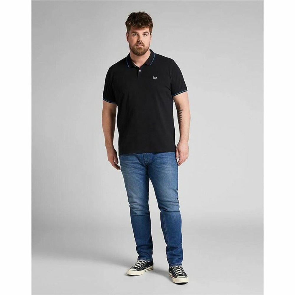 Short Sleeve Polo Shirt Lee Black