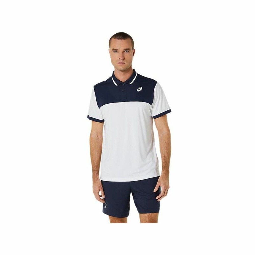 Herren Kurzarm-Poloshirt Asics Court Weiß