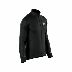 Men's Sports Jacket Compressport Hurricane indproof Black