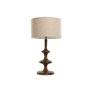 Lampe de bureau Home ESPRIT Marron Beige Bois de manguier 50 W 220 V 40 x 40 x 70 cm 40 X 40 X 68 CM