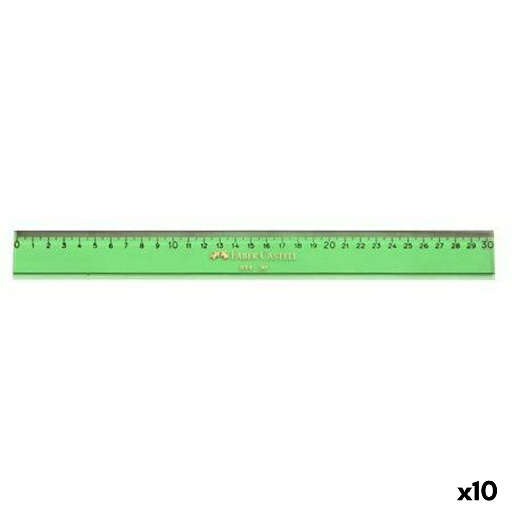 Règle Faber-Castell Vert 30 cm (10 Unités)