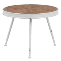 Table Basse Blanc Naturel 60 x 60 x 45 cm