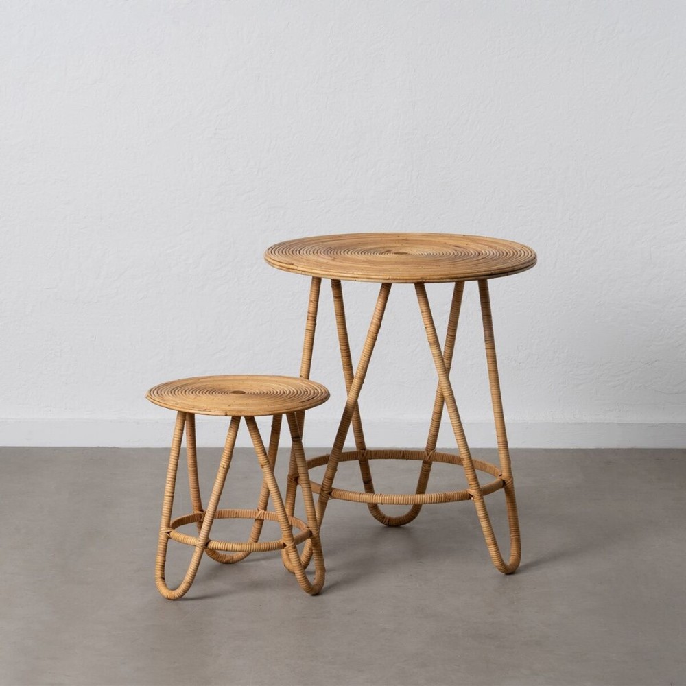 Set of 2 tables Beige 60 x 60 x 39 cm (2 Units)