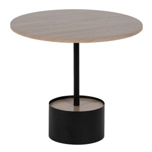 Centre Table Black Natural 50 x 50 x 45 cm