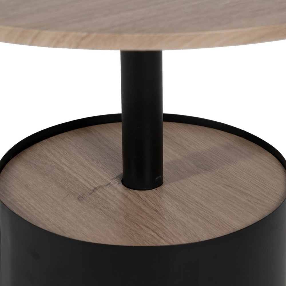 Centre Table Black Natural 65 x 65 x 37,5 cm