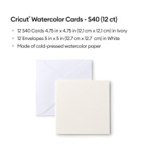 Cartes d'Aquarelle pour Traceur de Découpe Cricut S40 Blanc