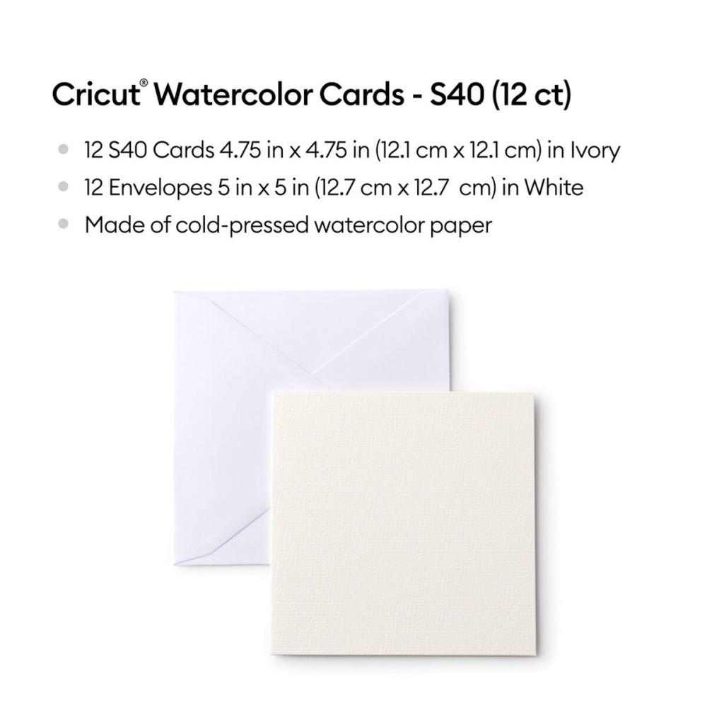 Watercolor Cards for Cutting Plotter Cricut S40 White