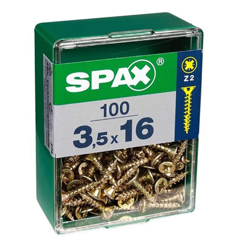 Schraubenkasten SPAX Yellox Holz Flacher Kopf 150 Stücke (2 x 10 mm)