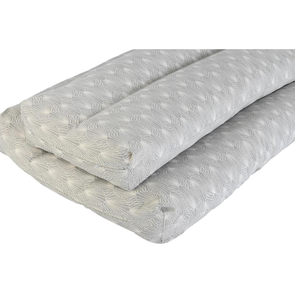 Cushion DKD Home Decor Floor White Green Light grey Bamboo Aluminium 120 x 80 x 16 cm