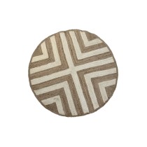 Tapis DKD Home Decor Scandi Blanc Marron Clair Jute (200 x 200 x 1 cm)