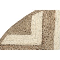 Teppich DKD Home Decor Scandi Weiß Hellbraun Jute (200 x 200 x 1 cm)