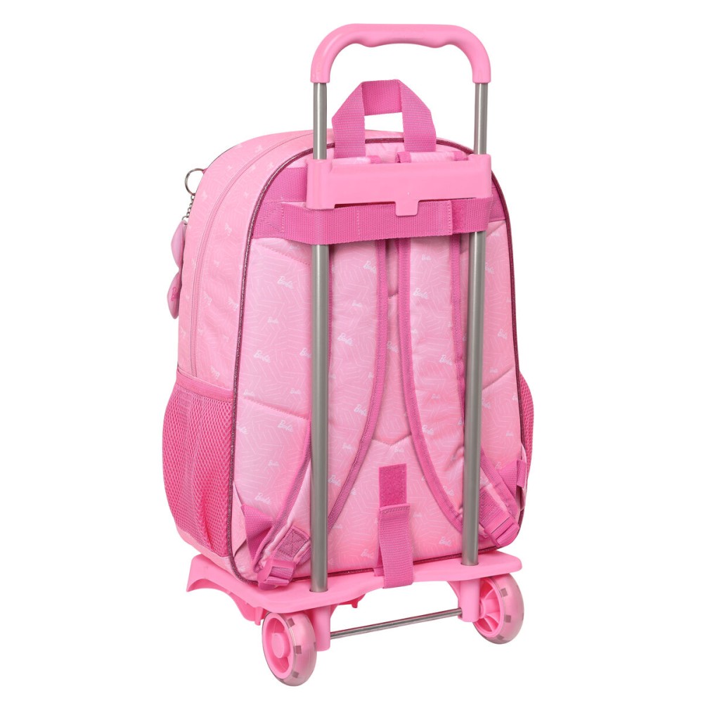 Cartable à roulettes Barbie Girl Rose 33 x 42 x 14 cm