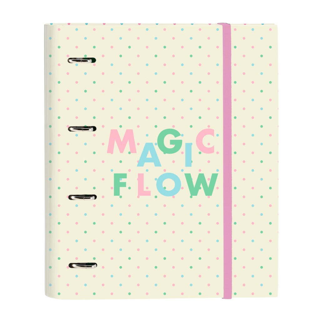 Ring binder Glow Lab Magic flow Beige (27 x 32 x 3.5 cm)