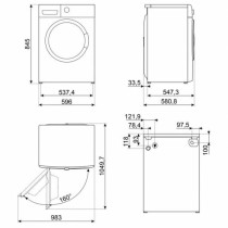 Washing machine Smeg 1400 rpm 10 kg White