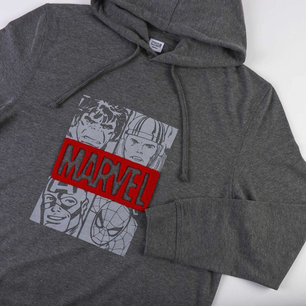 Herren Sweater mit Kapuze Marvel Grau Dunkelgrau