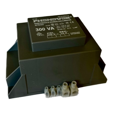 Sicherheitstransformator für Schwimmbadbeleuchtung PHONOVOX tp30300 300 VA 12 V 230 V 50-60 Hz 16,5 x 11,1 x 9,4 cm