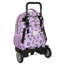 School Rucksack with Wheels Monster High Best boos Lilac 33 X 45 X 22 cm