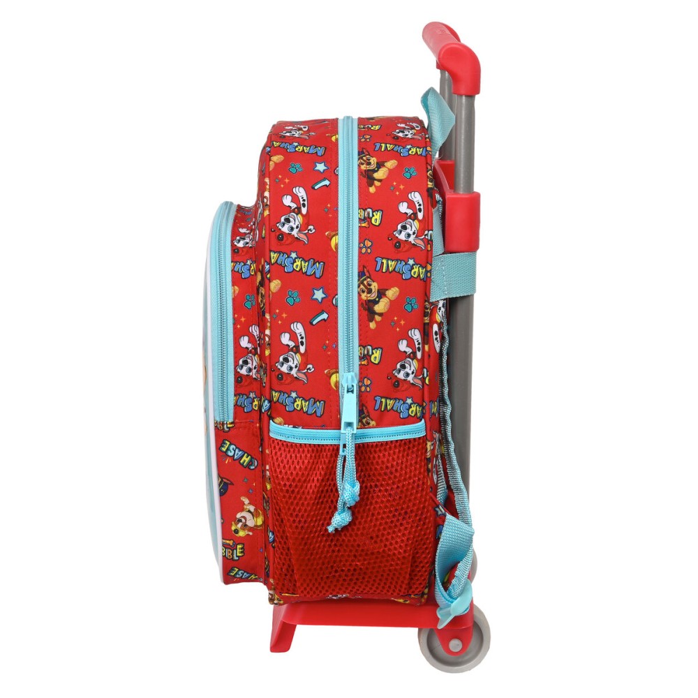 School Rucksack with Wheels The Paw Patrol Funday Blue Red 26 x 34 x 11 cm