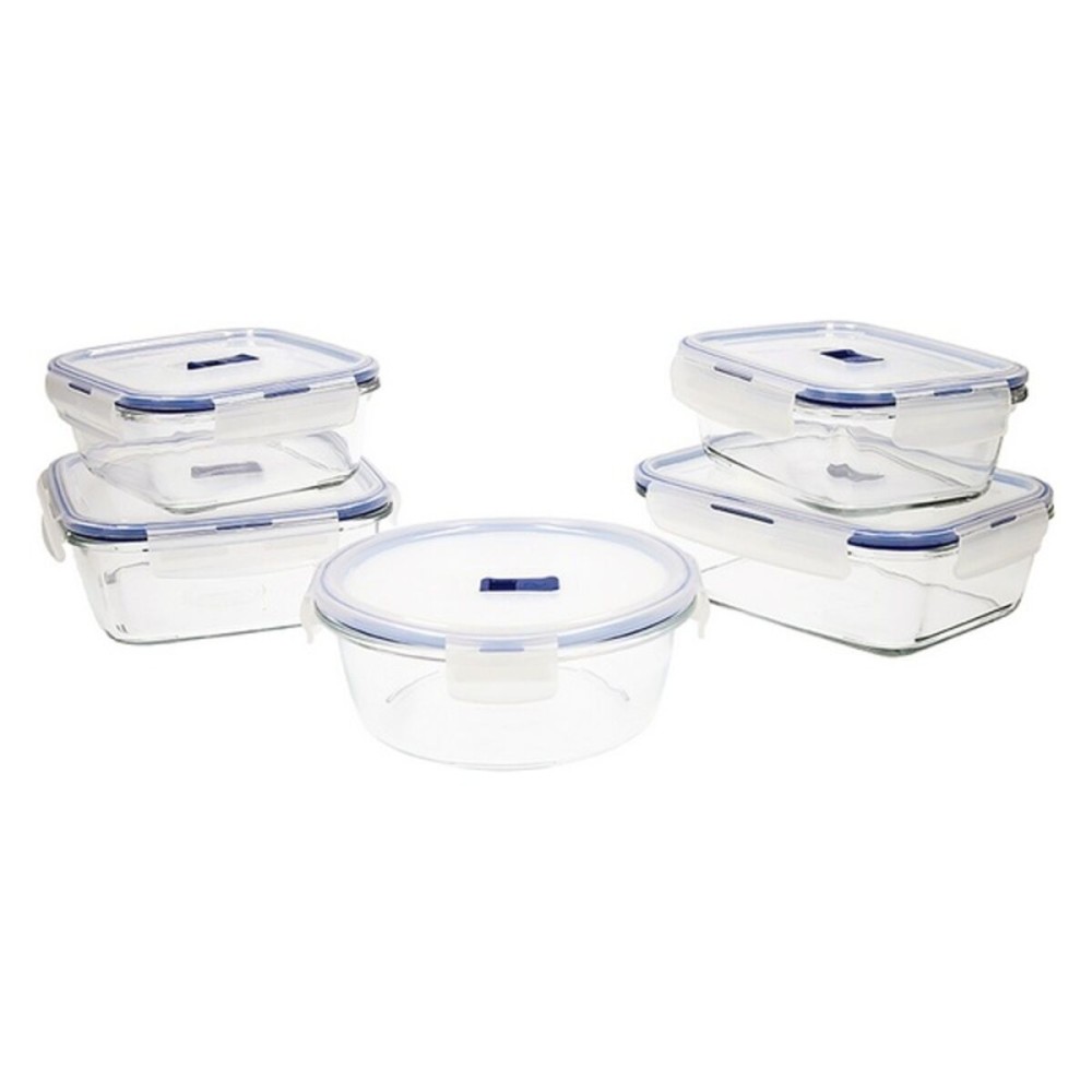 Ensemble de Boîtes à Lunch Luminarc Pure Box Active (5 pcs) Bicolore verre 43 x 32 x 18 cm (5 Unités)