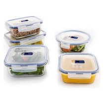 Ensemble de Boîtes à Lunch Luminarc Pure Box Active (5 pcs) Bicolore verre 43 x 32 x 18 cm (5 Unités)