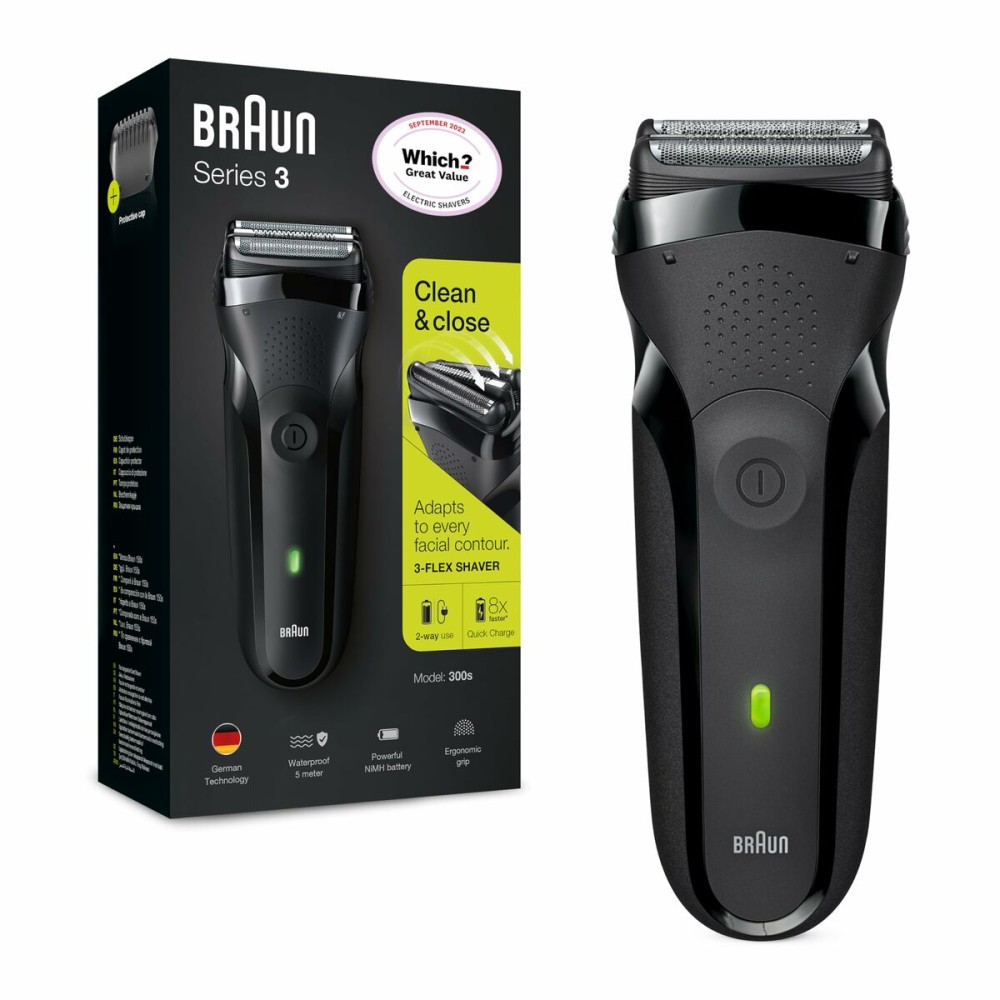 rasoir Électrique Rechargeable Braun 3-300S Chargement rapide