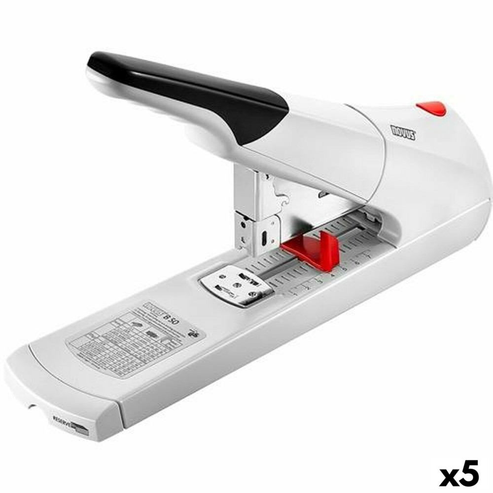 Hefter Novus B50 Grau Ergonomisch (5 Stück)