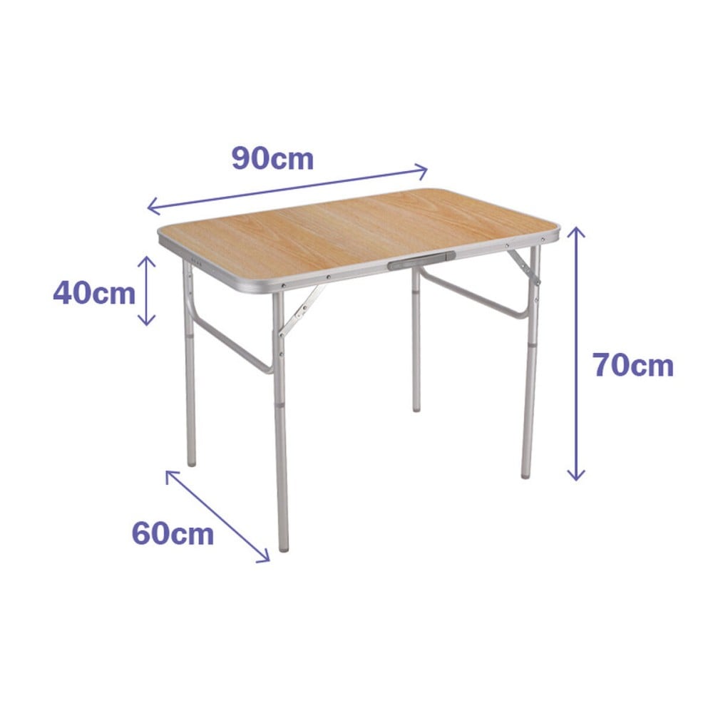 Marbueno Faltbarer Aluminiumtisch D25 Sortiert Camping und Strand 90X60X39/70 cm 10014