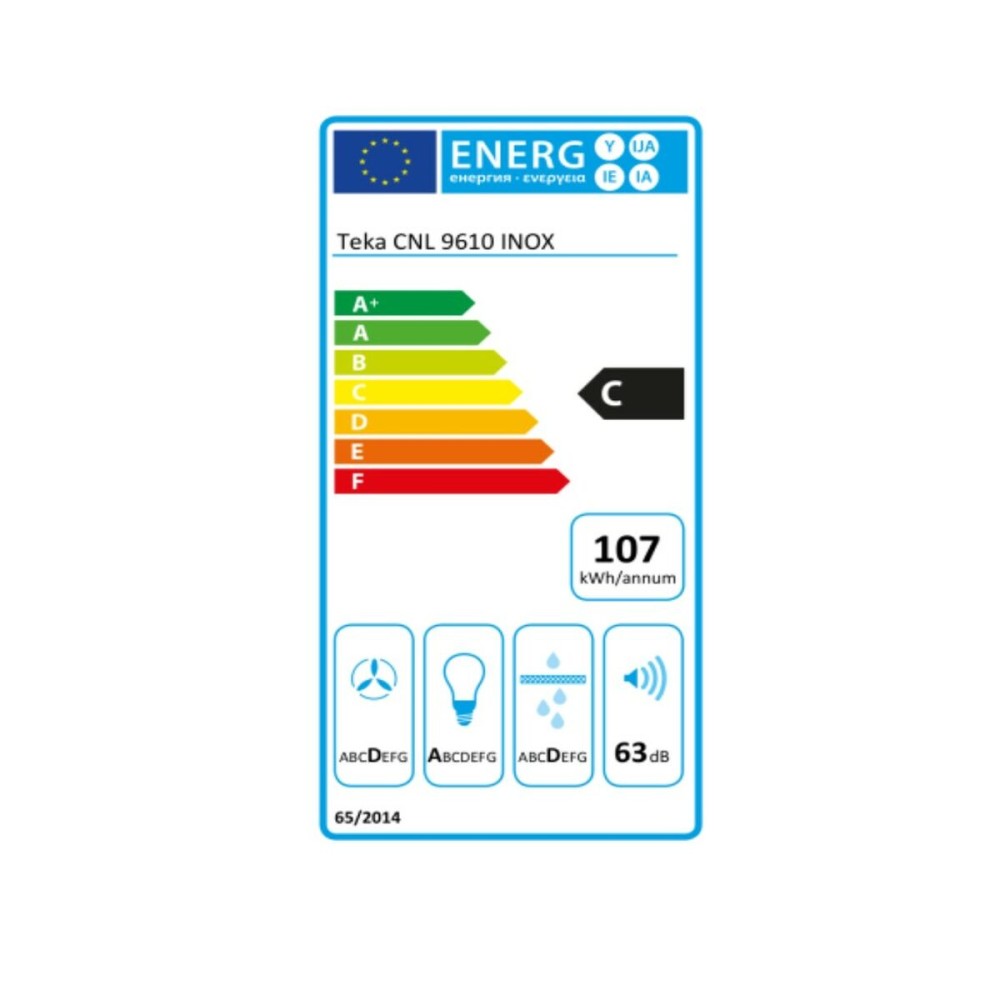 Hotte standard Teka 40436850 90 cm 694 m³/h 230W C Acier