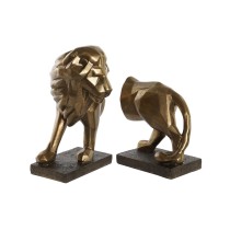 Bookend DKD Home Decor Golden Resin Lion Modern 32 x 15 x 24,5 cm