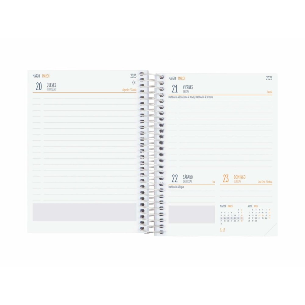 Agenda Finocam 2024-2025 Multicouleur 1/8 12 x 16,4 cm