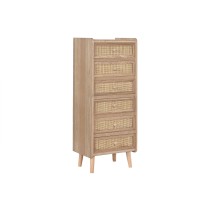 Chest of drawers Home ESPRIT Natural Rattan Paolownia wood 40 x 30 x 104 cm