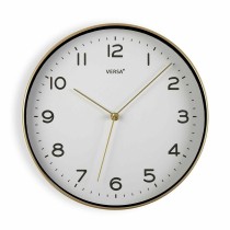 Horloge Murale Versa Blanc Doré Quartz 30,5 x 4,3 x 30,5 cm