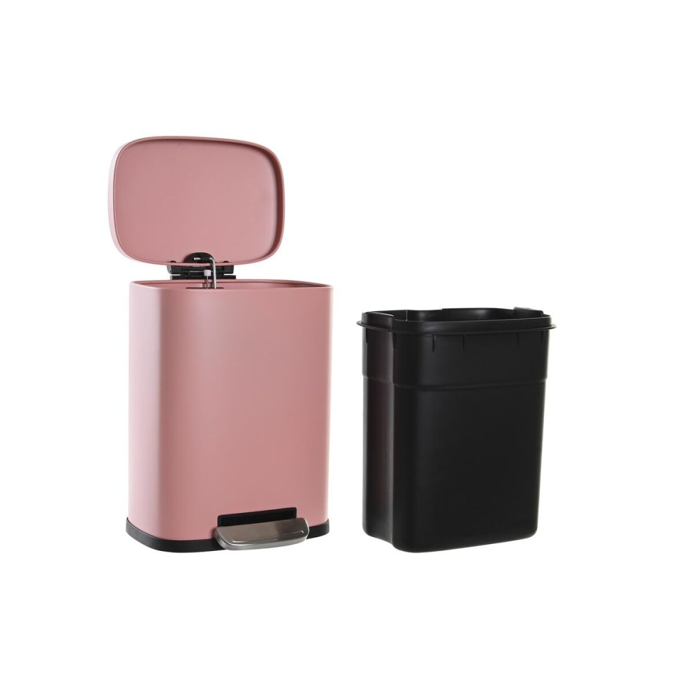 Pedal bin DKD Home Decor Peach Metal polypropylene Basic 5 L