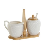 Milk jug and sugar bowl DKD Home Decor