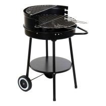 Holzkohlegrill mit Rädern DKD Home Decor Schwarz Metall Kunststoff 59 x 49,5 x 82 cm