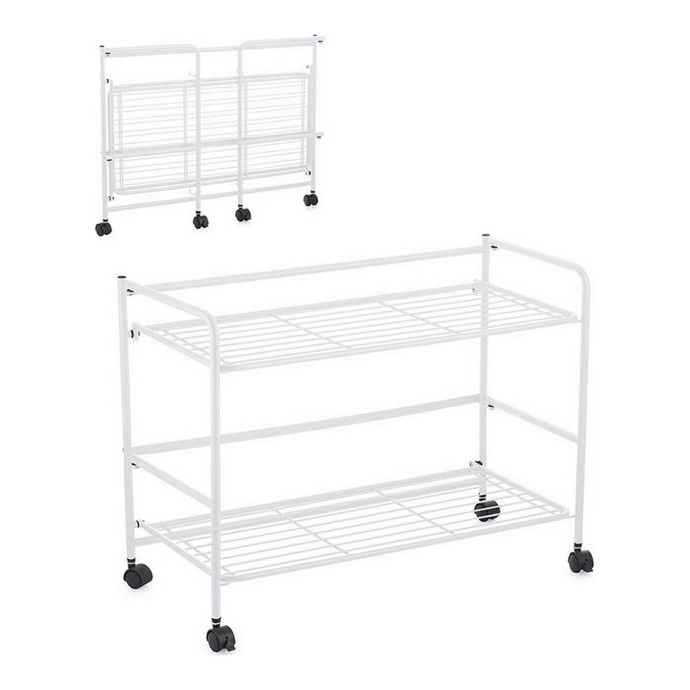 Shelves Confortime White Iron Foldable With wheels (67 x 30 x 44,8 cm)