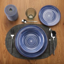 Assiettes Versa Artesia Bleu Porcelaine 18 Pièces