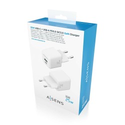 Chargeur mural Aisens ASCH-25W2P014-W Blanc 25 W (1 Unité)