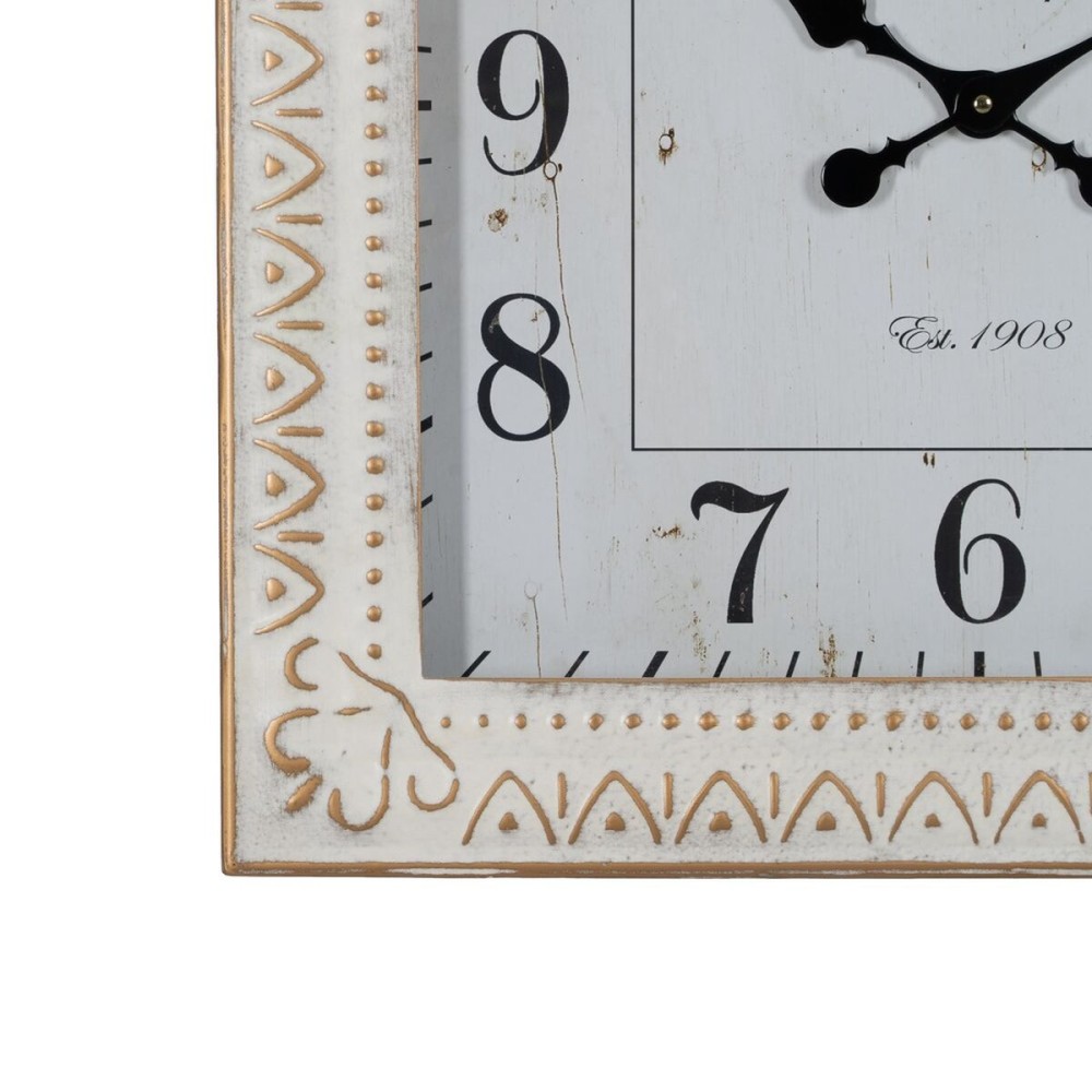 Wall Clock White Iron 60 x 60 x 6,5 cm