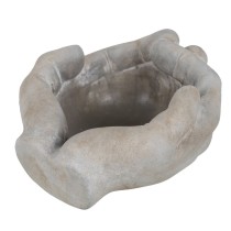 Cache-pot Gris Ciment Main 24 x 22 x 12 cm