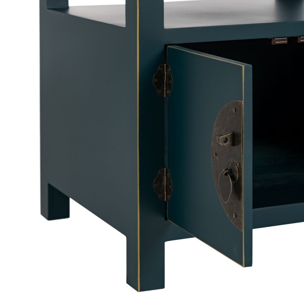 Table de Nuit ORIENTE Bleu Bois MDF 50 x 40 x 66 cm