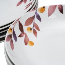 Tableware White Multicolour Porcelain Sheets 1 cm 37 x 23 x 30 cm 18 Pieces