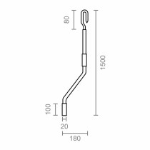 Awning crank handle Micel TLD06 White 150 cm