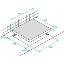 Glass-Ceramic Hob BEKO HIC63402T 60 cm 58 cm 5700 W