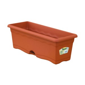 Planter with Dish Plastiken Terracotta polypropylene 80 x 20 cm