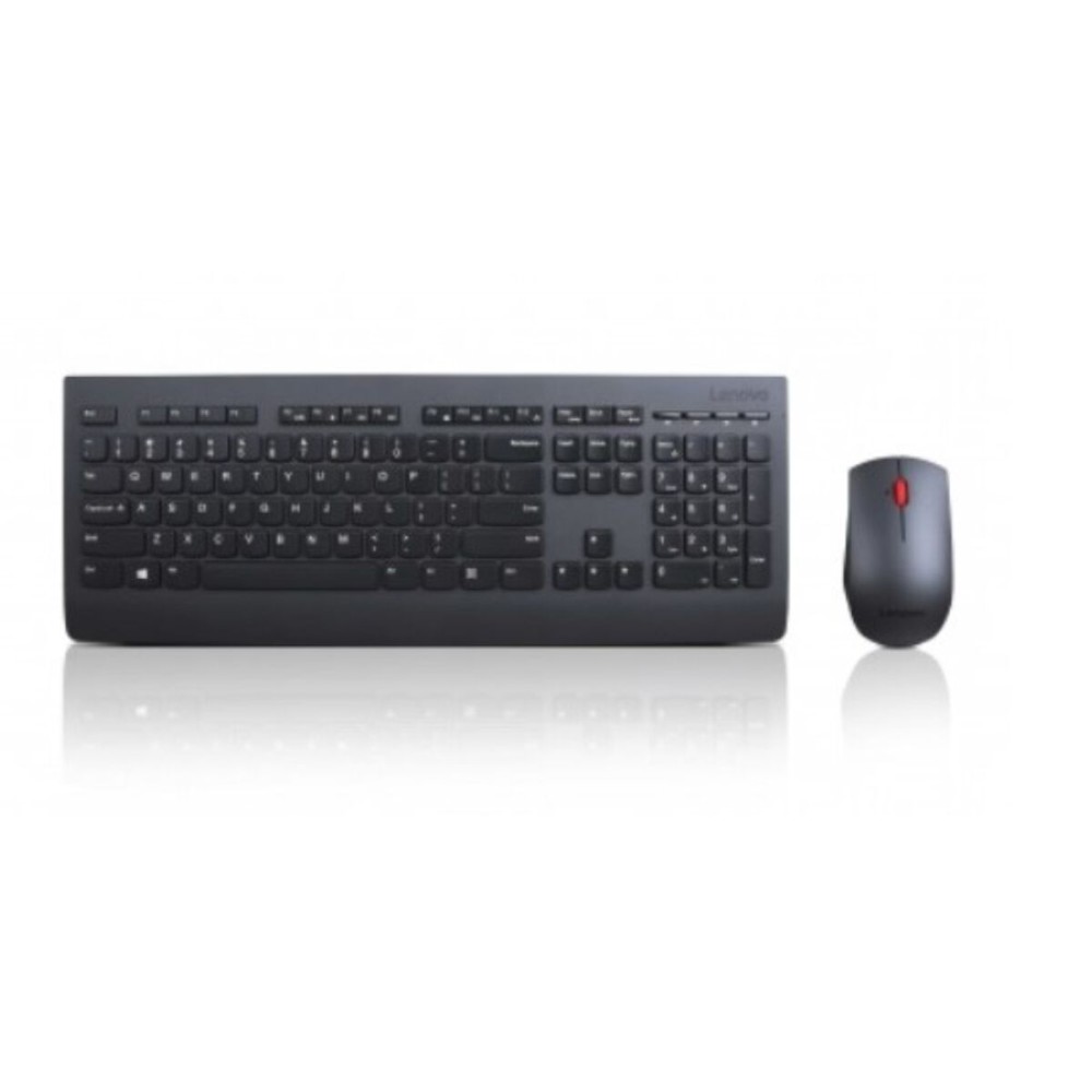 Keyboard and Wireless Mouse Lenovo 4X30H56823 Black Spanish Qwerty