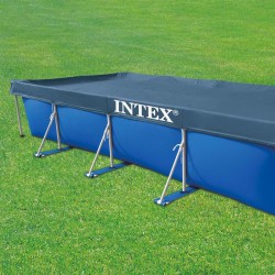 Poolabdeckung Intex 28039 Blau Grau Marineblau 4,5 m