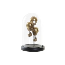 Decorative Figure DKD Home Decor Black Golden 14 x 14 x 22 cm