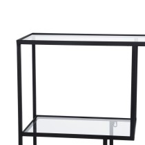 Étagère Noir Verre Fer 65 x 25 x 110 cm